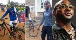 Davido grants cyclist permission to visit him