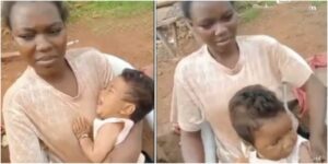 Lady Cries for Help as Chinese Lover Dumps  Her and Their Son