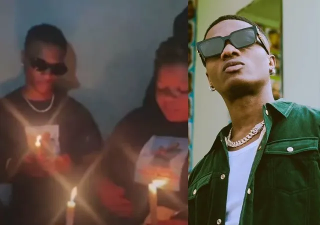 Wizkid and Family Hold Emotional Candlelight Procession for Late Mother