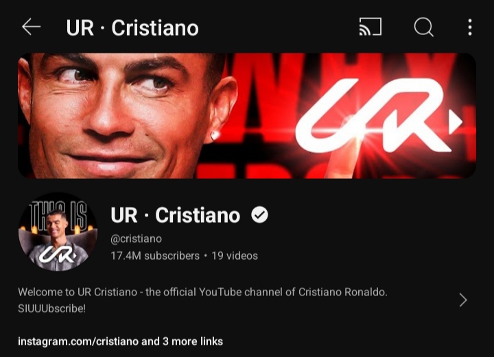 Cristiano Ronaldo's YouTube Channel Hits 17 Million Subscribers in Less Than 24 Hours