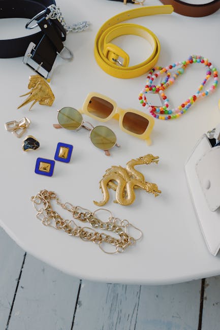 Assorted Accessories on the Table