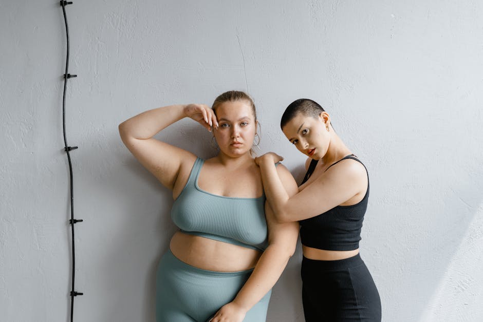 Women Posing while Looking at Camera